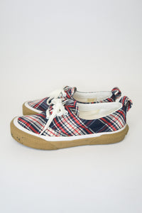 Celine Plaid Canvas Sneakers sz 37