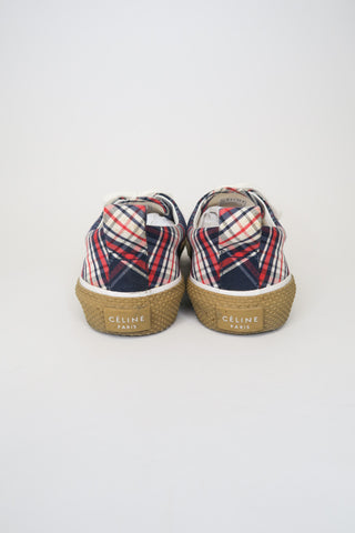 Celine Plaid Canvas Sneakers sz 37