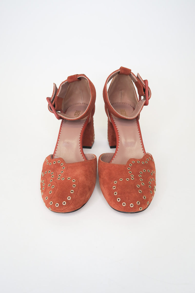 Red Valentino Suede D'Orsay Pumps sz 35.5