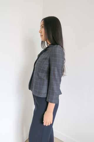 Miu Miu Plaid Blazer sz 40 - Designer Tops at The Find Luxury Resale - Vancouver, Canada