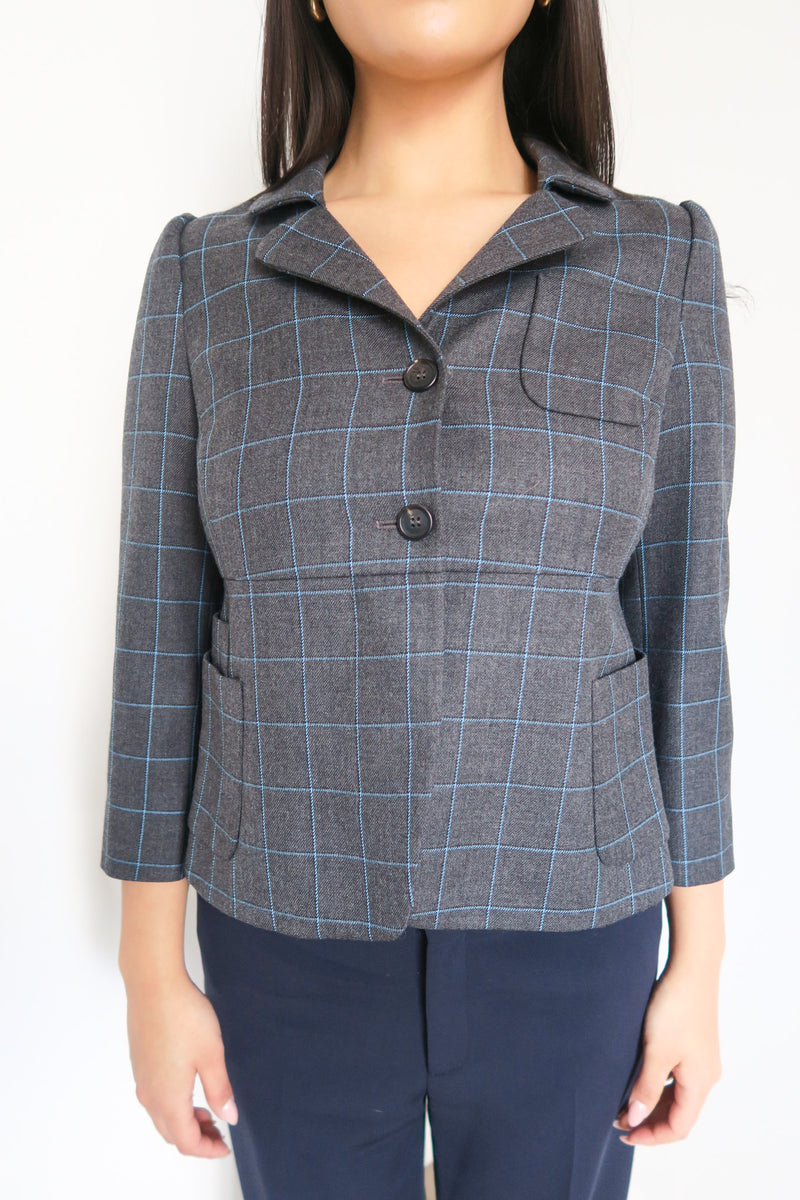 Miu Miu Plaid Blazer sz 40