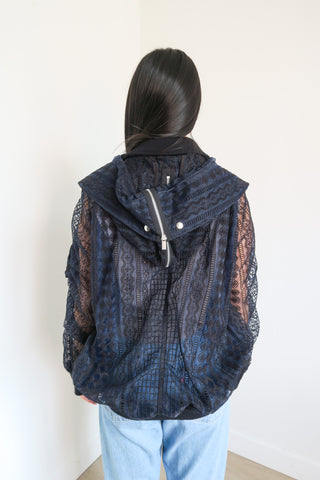 Sacai Lace Bomber Jacket sz L - Designer Jackets at The Find Luxury Resale - Vancouver, Canada