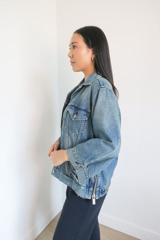 Sacai Denim Jacket sz L - Designer Jackets at The Find Luxury Resale - Vancouver, Canada