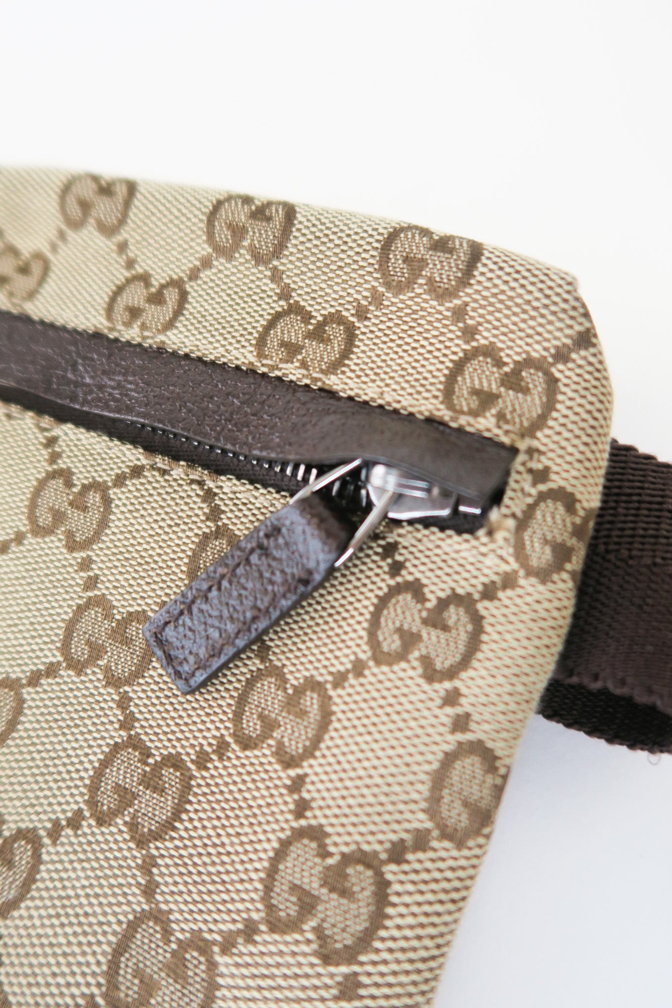 Gucci GG Canvas Double Pocket Belt Bag The Find Studio