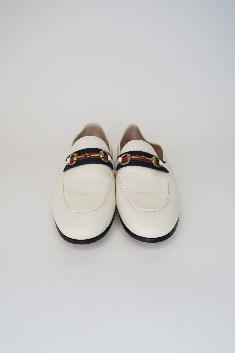 Gucci Brixton Web Accent Loafers sz 39