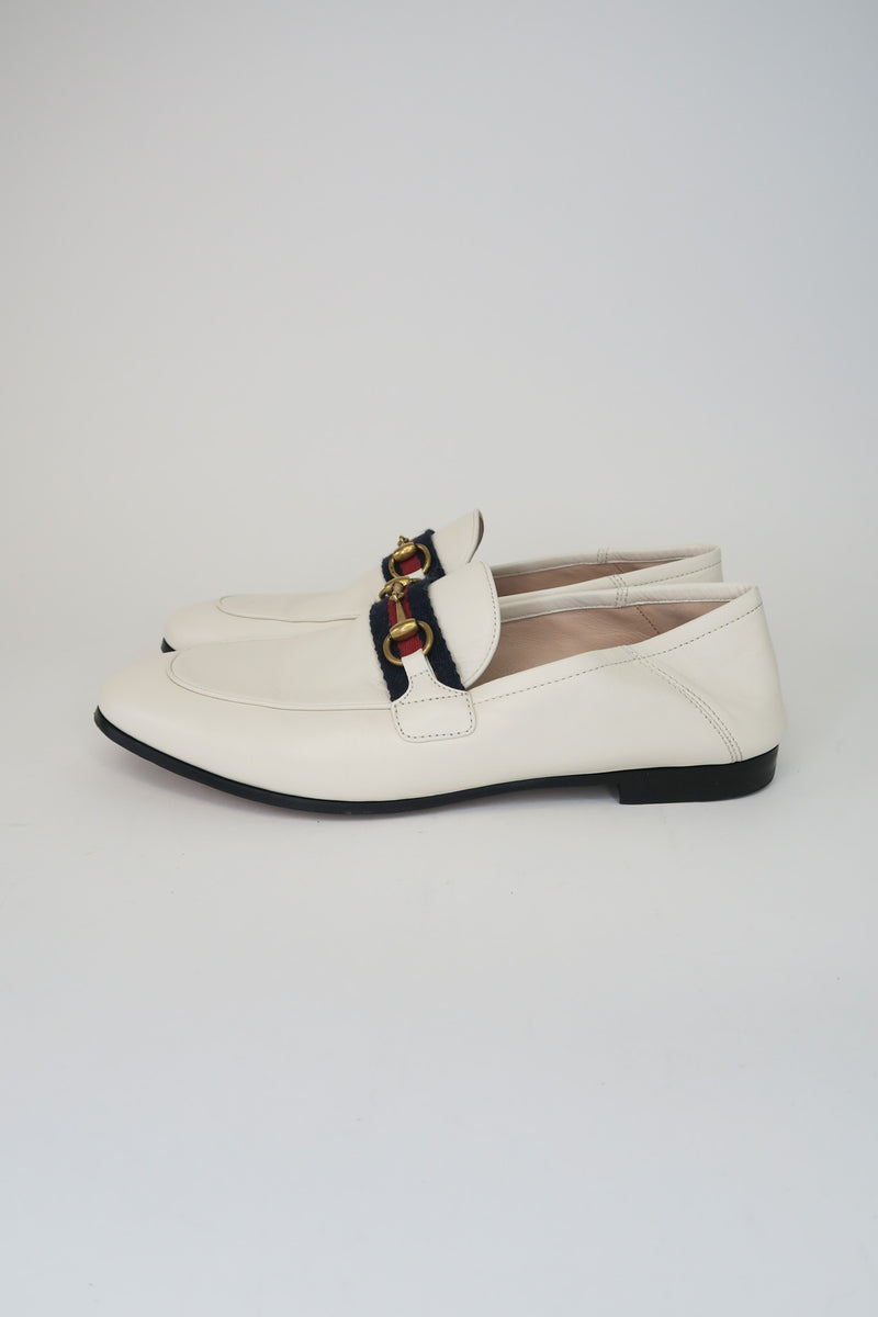 Gucci Brixton Web Accent Loafers sz 39