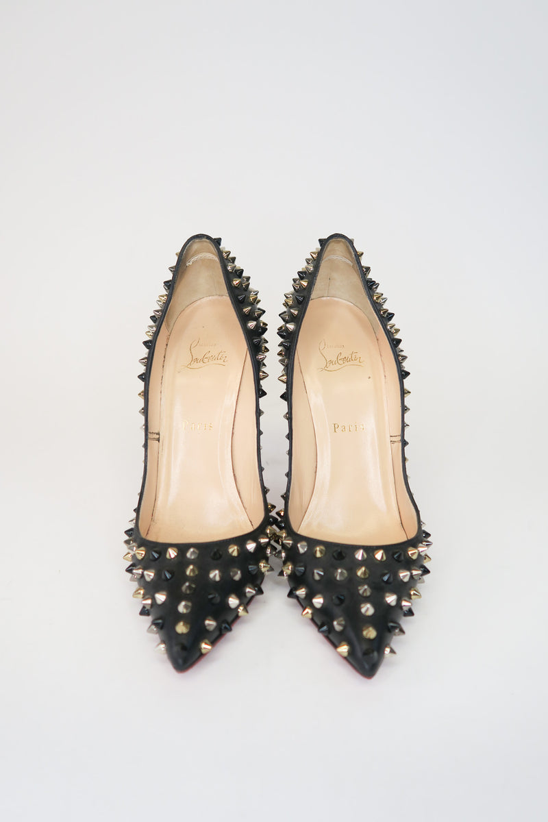 Christian Louboutin Spike Accents Leather Pumps sz 38