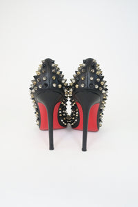 Christian Louboutin Spike Accents Leather Pumps sz 38