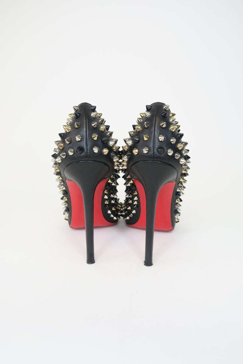 Christian Louboutin Spike Accents Leather Pumps sz 38