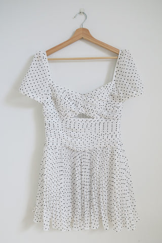 Self-Portrait Polka Dot Print Mini Dress sz 8