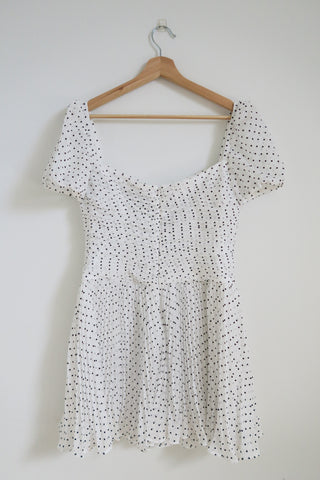 Self-Portrait Polka Dot Print Mini Dress sz 8 - Designer Dresses at The Find Luxury Resale - Vancouver, Canada