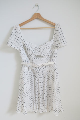 Self-Portrait Polka Dot Print Mini Dress sz 8 - Designer Dresses at The Find Luxury Resale - Vancouver, Canada