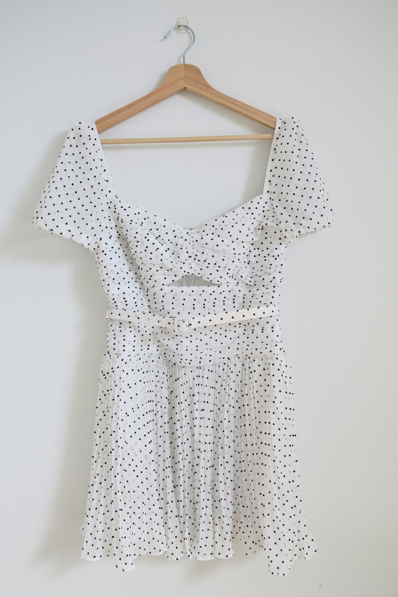 Self-Portrait Polka Dot Print Mini Dress sz 8