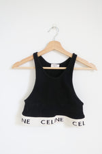 Celine Graphic Print Crop Top sz L