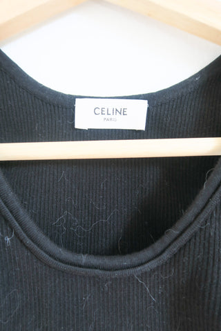 Celine Graphic Print Crop Top sz L - Designer Tops at The Find Luxury Resale - Vancouver, Canada