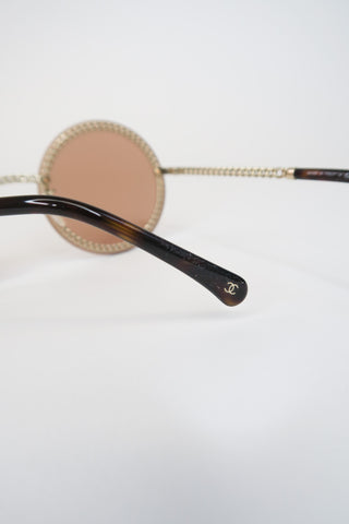 Chanel Chain-Link Accent Sunglasses - Designer Sunglasses at The Find Luxury Resale - Vancouver, Canada