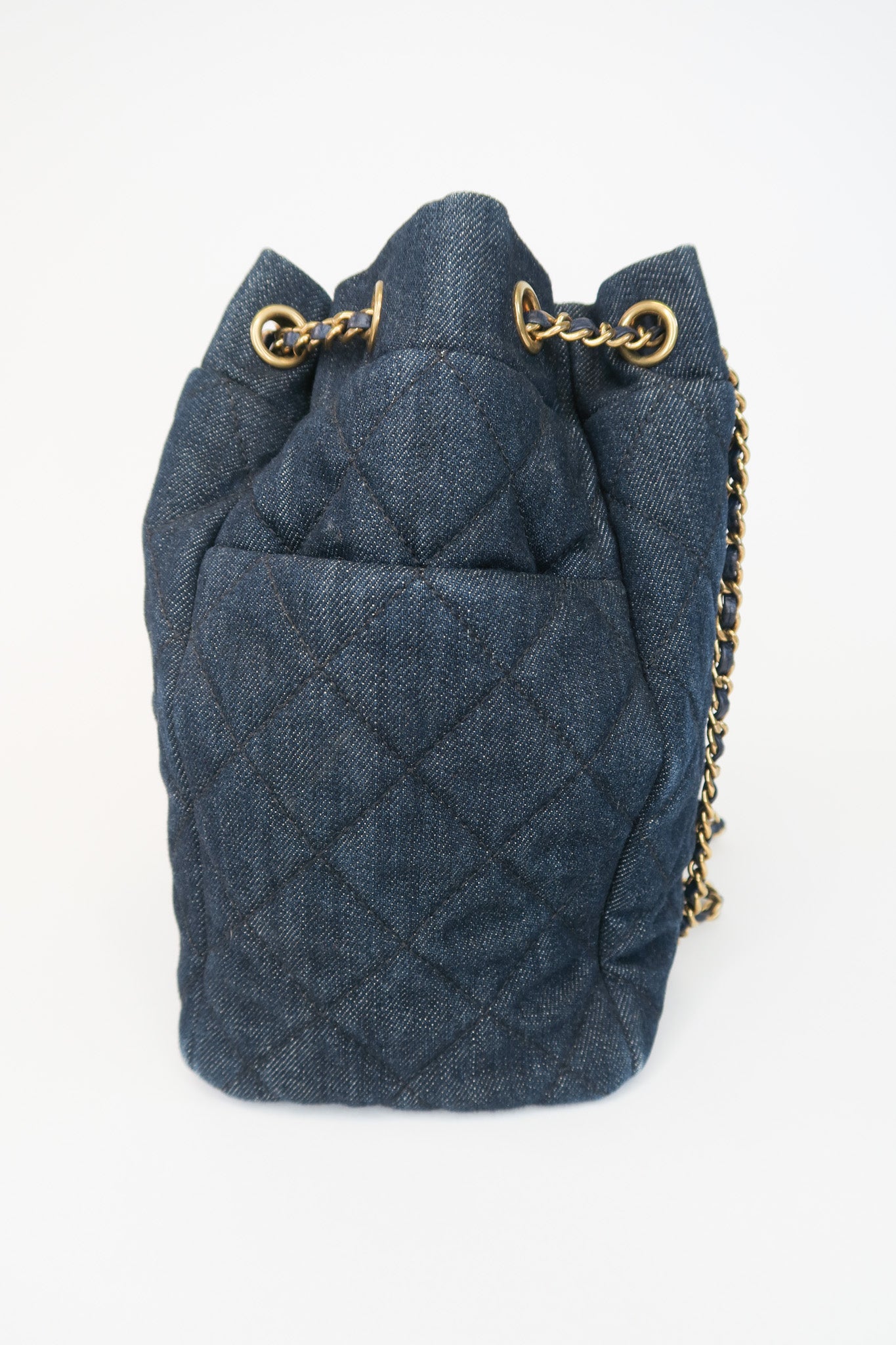 Chanel Denim Urban Spirit Drawstring Bag The Find Studio