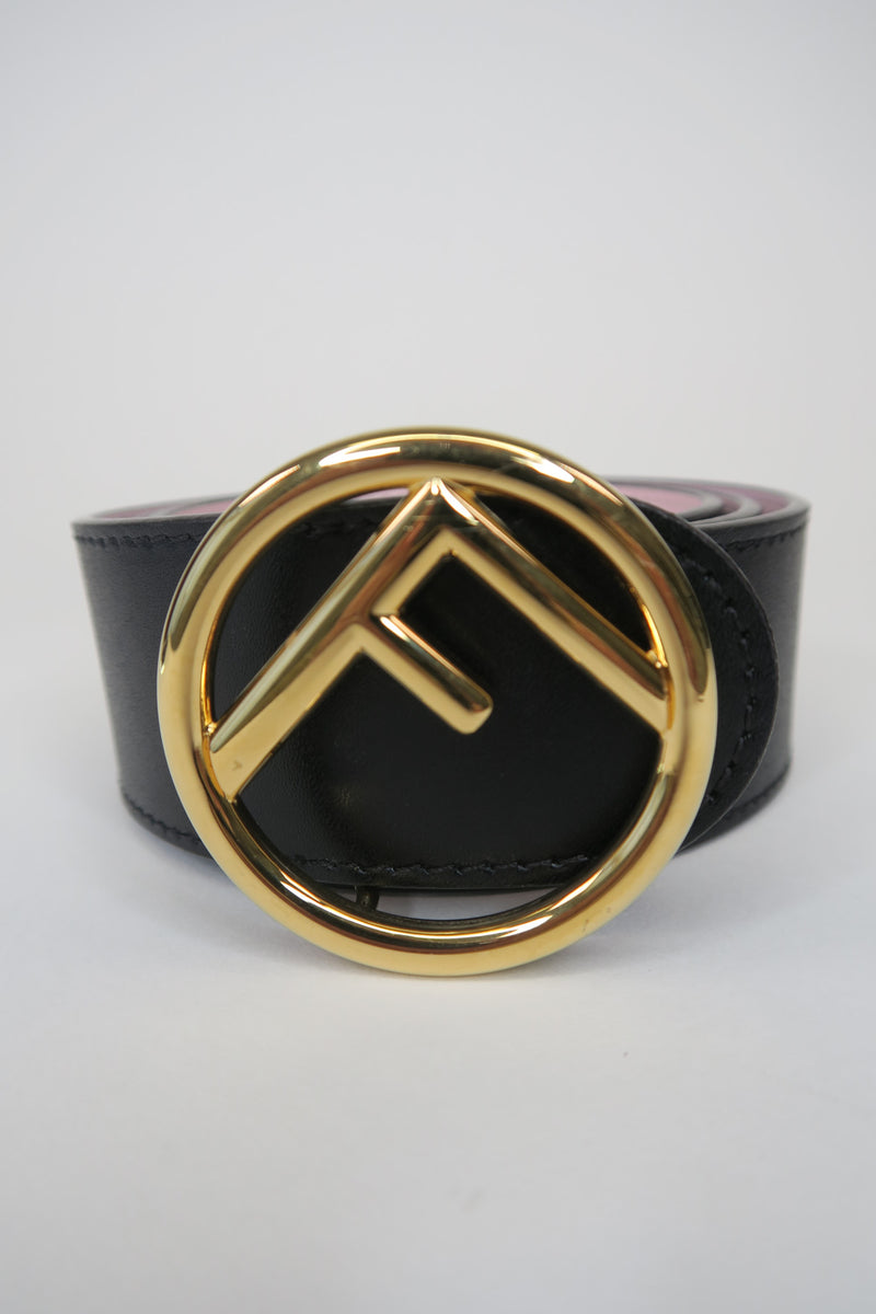 Fendi Leather Logo Reversible Belt