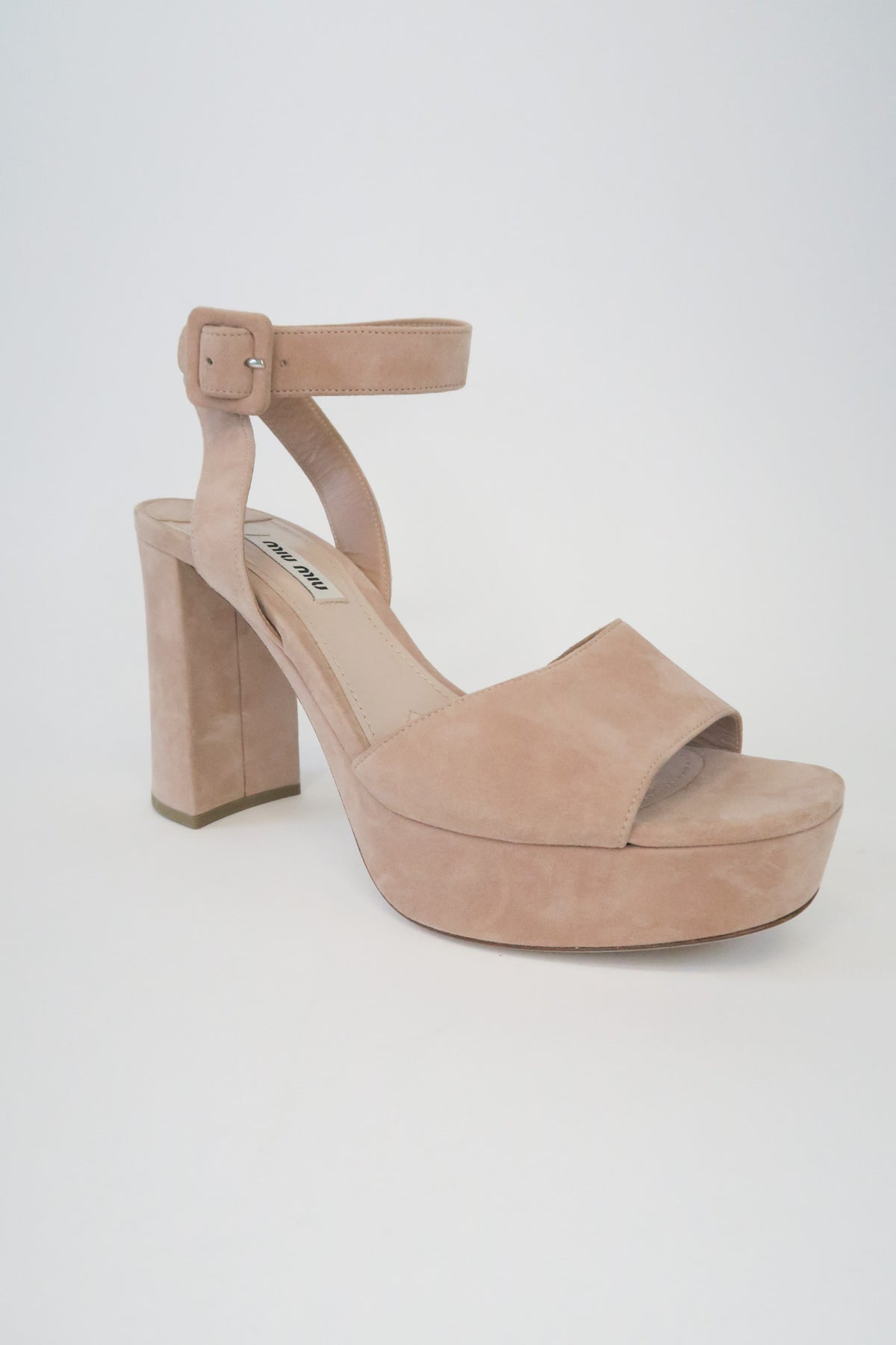 Miu Miu Suede Sandals sz 38.5