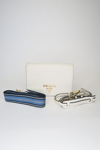 Prada Vitello Daino Accordion Crossbody Bag - Designer Handbags at The Find Luxury Resale - Vancouver, Canada