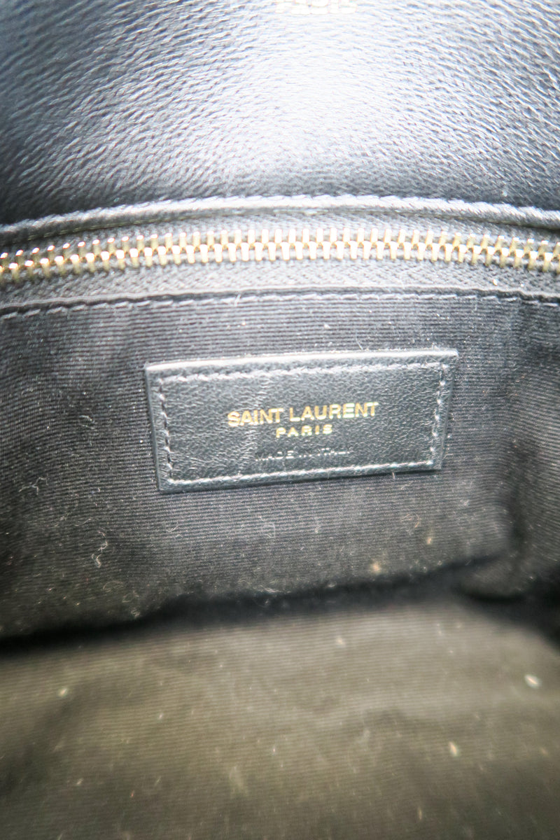 Saint Laurent Toy Monogram Chevron Quilt Matelassé Loulou Puffer Bag