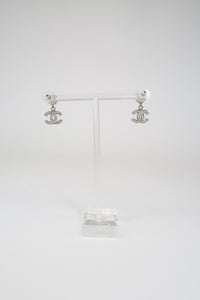 Chanel Strass CC Drop Earrings