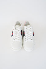 Gucci Web Accent Leather Sneakers sz 37