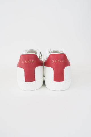 Gucci Web Accent Leather Sneakers sz 37 - Designer Sneakers at The Find Luxury Resale - Vancouver, Canada