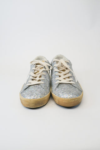 Golden Goose Glitter Accents Sneakers sz 38