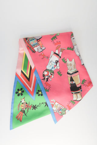 Hermès Silk Kachinas Maxi Twilly - Designer Scarves at The Find Luxury Resale - Vancouver, Canada