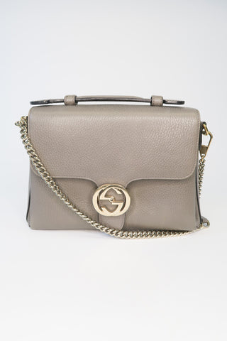 Gucci Calfskin Medium Dollar Interlocking G Shoulder Bag - Designer handbag at The Find Luxury Resale - Vancouver, Canada