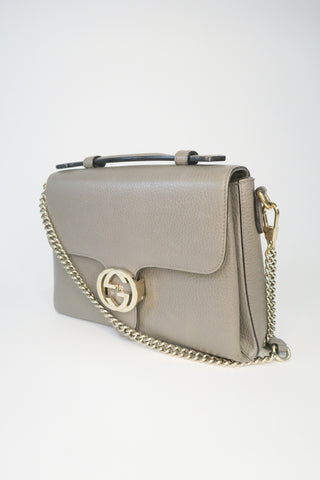 Gucci Calfskin Medium Dollar Interlocking G Shoulder Bag - Designer handbag at The Find Luxury Resale - Vancouver, Canada