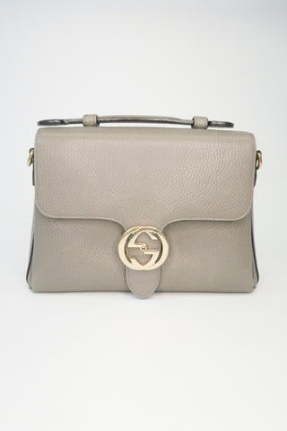 Gucci Calfskin Medium Dollar Interlocking G Shoulder Bag - Designer handbag at The Find Luxury Resale - Vancouver, Canada