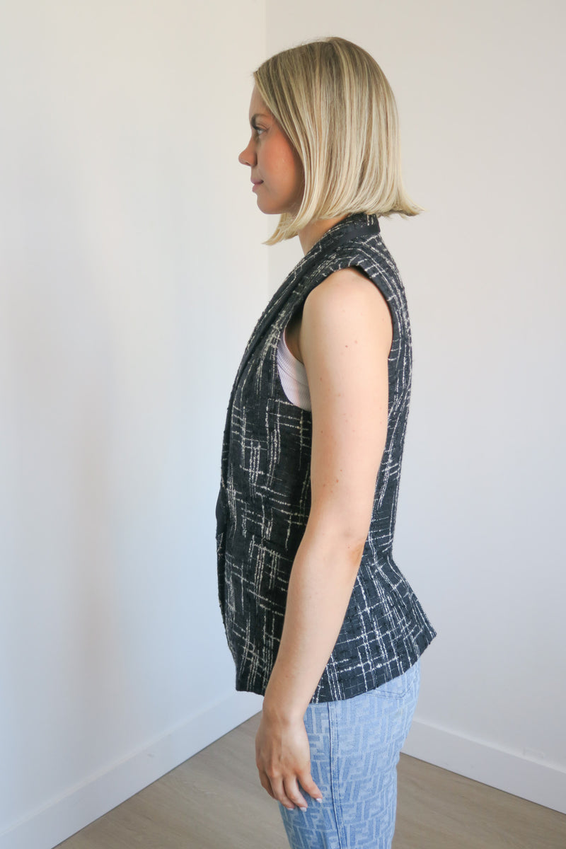 Rag & Bone Tweed Pattern Vest sz 4