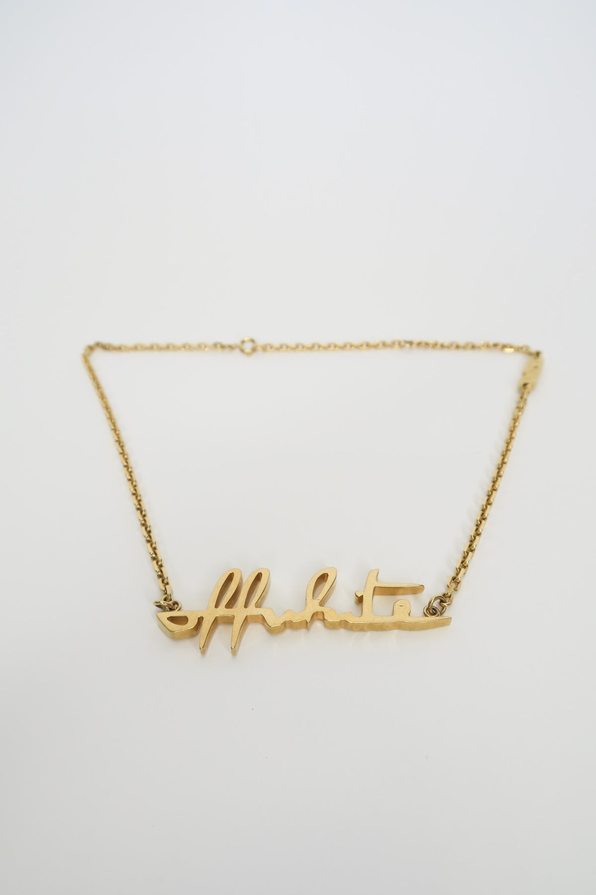 Off-White Lettering Logo Pendant Necklace