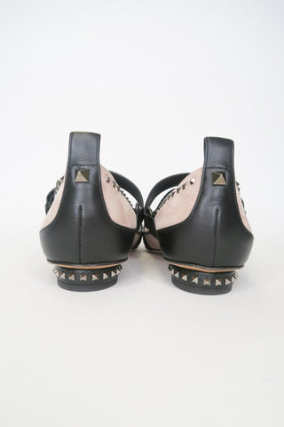 Valentino Rockstud Accents Suede Flats sz 36 - Designer Flats at The Find Luxury Resale - Vancouver, Canada