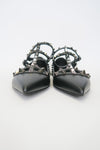 Valentino Rockstud Accents Leather Ballet Flats sz 36