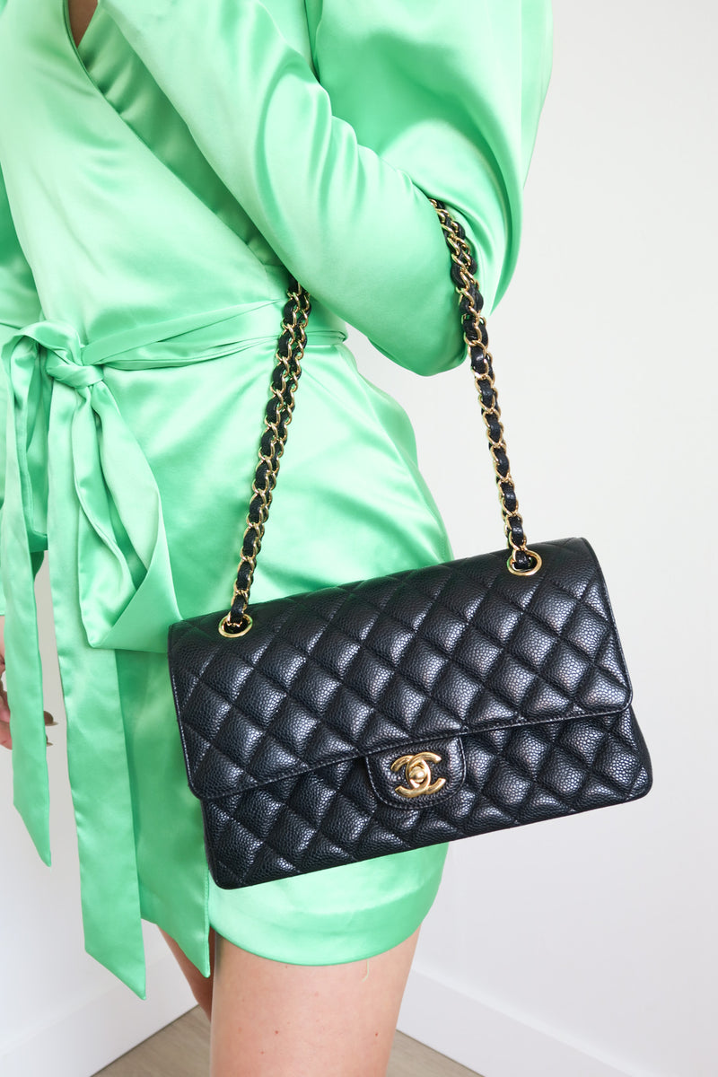 Chanel Bubble Shoulder Bag Quilted Fabric Medium