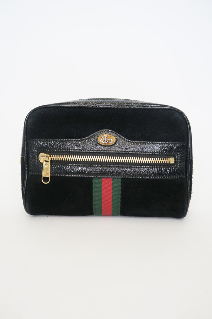 Gucci Small Suede Ophidia Web Waist Belt