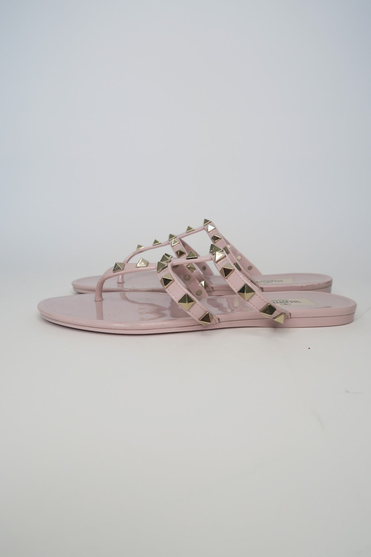 Valentino Rubber Studded Accents Slides sz 36