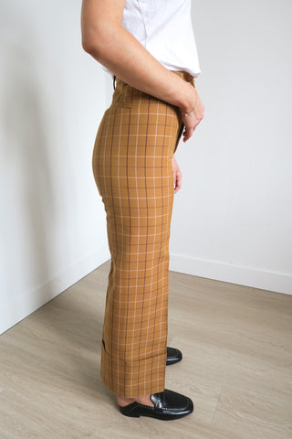 Sea New York Plaid Print Wide Leg Pants sz 2 - Designer Pants at The Find Luxury Resale - Vancouver, Canada