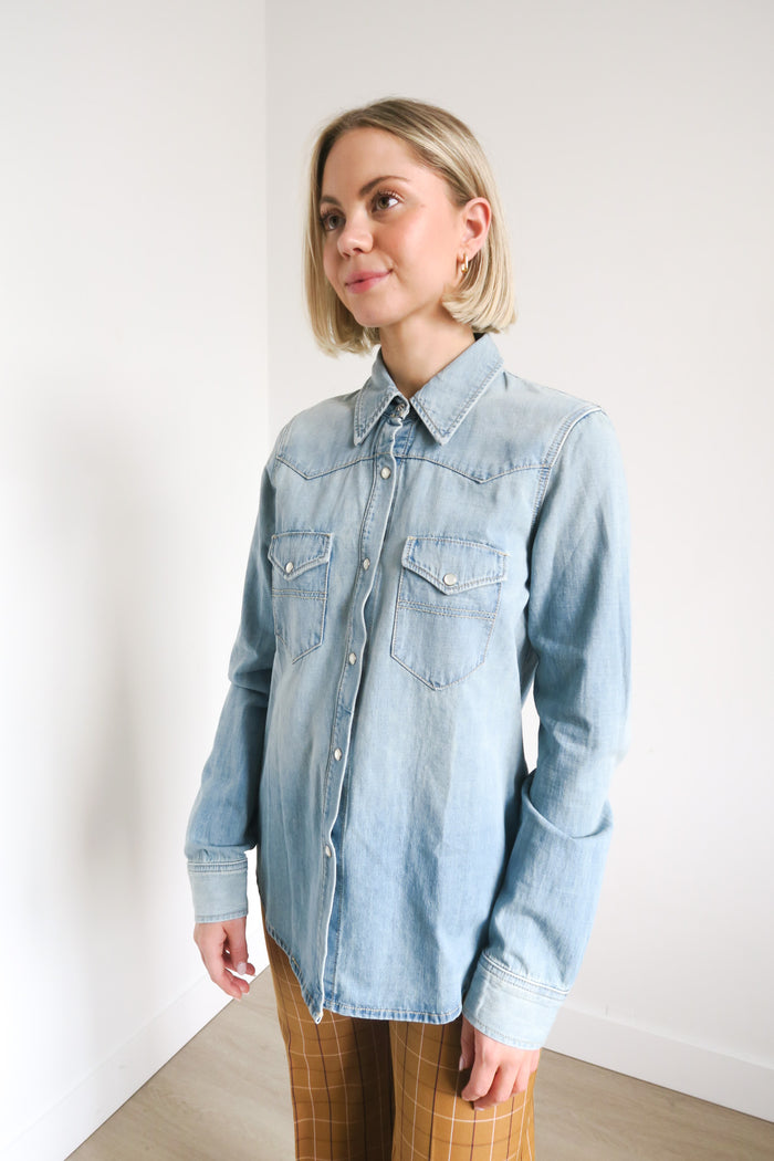 Nili Lotan Denim Shirt sz XS