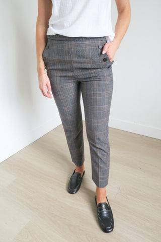 Sandro Plaid Print Straight Leg Pants sz 36 - Designer Pants at The Find Luxury Resale - Vancouver, Canada