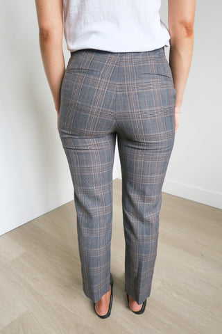 Sandro Plaid Print Straight Leg Pants sz 36 - Designer Pants at The Find Luxury Resale - Vancouver, Canada