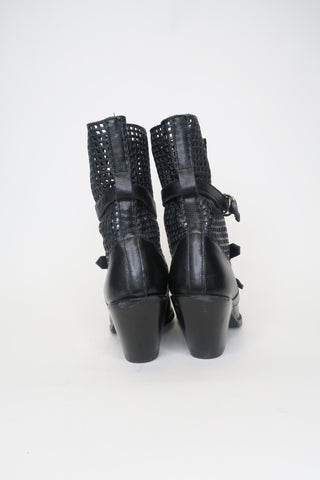 Celine Leather Moto Boots sz 36 - Designer Boots at The Find Luxury Resale - Vancouver, Canada