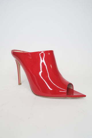 Gianvito Rossi Patent Leather Mules sz 38.5 - Designer Pumps at The Find Luxury Resale - Vancouver, Canada