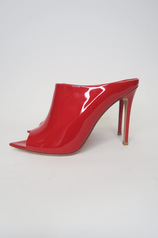 Gianvito Rossi Patent Leather Mules sz 38.5 - Designer Pumps at The Find Luxury Resale - Vancouver, Canada