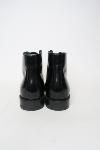 Celine Leather Ankle Lace-Up Boots sz 37.5 - Designer Boots at The Find Luxury Resale - Vancouver, Canada