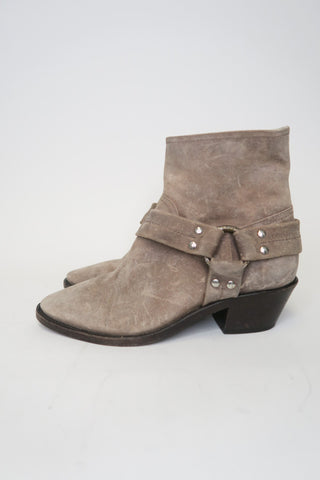 Golden Goose Suede Ankle Moto Boots sz 36 - Designer Boots at The Find Luxury Resale - Vancouver, Canada