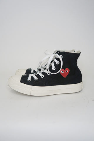 Comme des Garçons Play x Converse Canvas High Top sz 5 (mens) - Designer Sneakers at The Find Luxury Resale - Vancouver, Canada